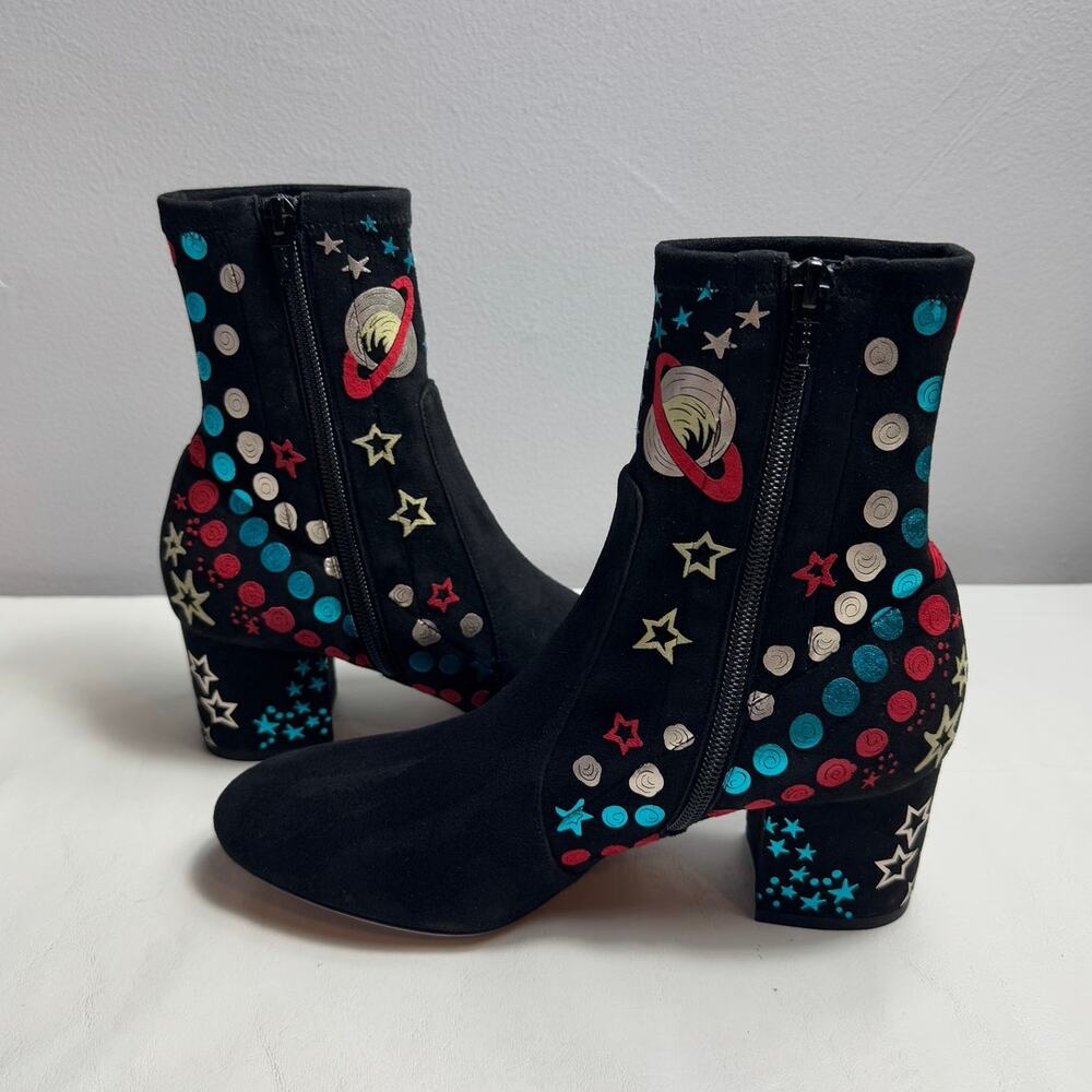 Valentino Garavani 'Astro Couture' Booties in Black Suede Women's Size EU 36.5 - Picture 7 of 13